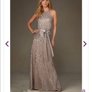 Mori Lee White & Gold dress