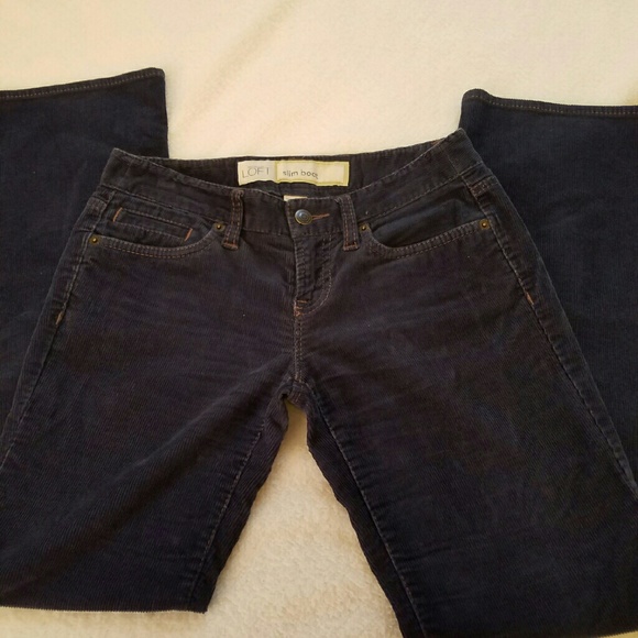 Loft Slim Boot Corduroy Navy Blue
