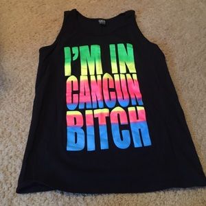 I'm in Cancun Bitch neon tee