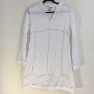 White embroidered Lucky brand Shift