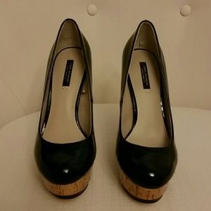 Women's Size 7 (37cm) Black Pump FauxPatentLeather