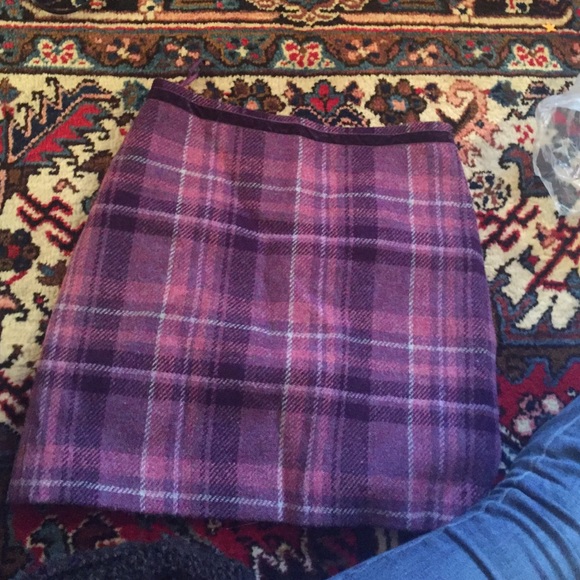 Plaid banana republic business skirt