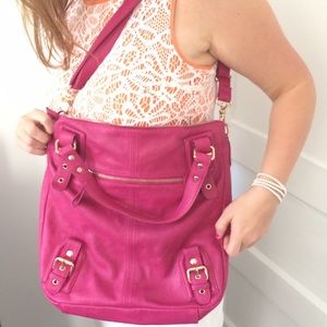 Faux leather bag, perfect for school or work