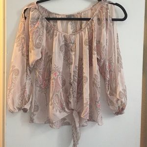 Like New Pink Charlotte Russe Blouse S/SM Small