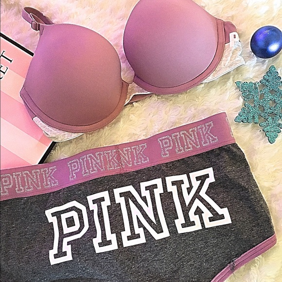 🎀Victoria's Secret pink push-up bar + pantie💋 - Picture 2 of 4