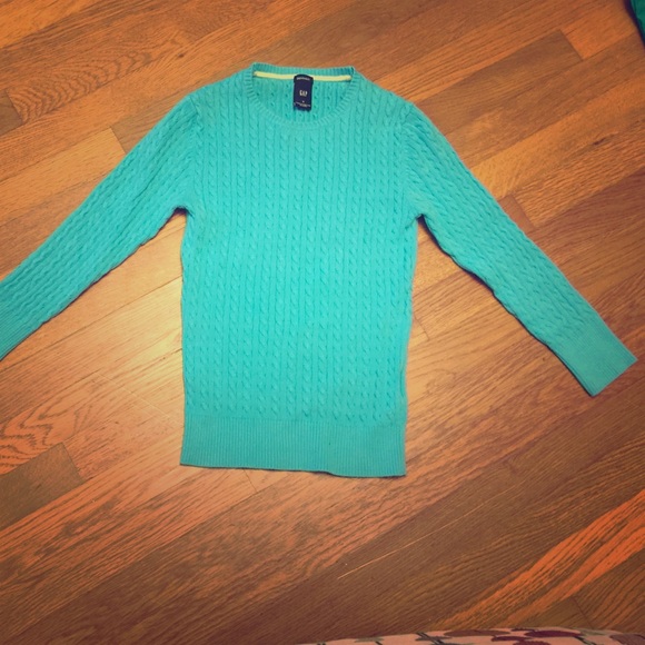 GAP Blue Cable Knit Sweater