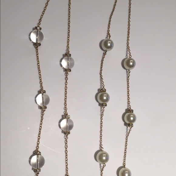 Jcrew pearl and chain necklaces