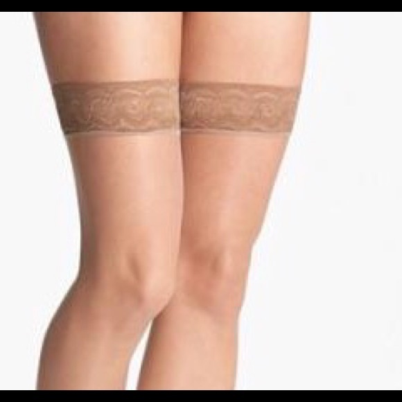 Amazing  Lot 2 Pairs Sheer Thigh High Stockings L