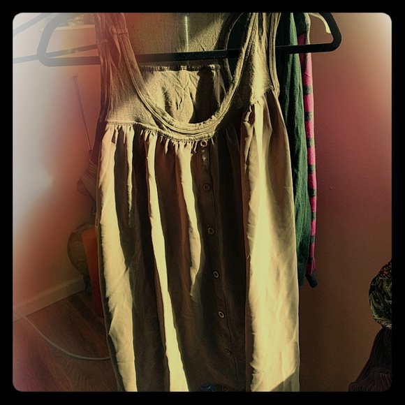 Racer back tank olive green kersh