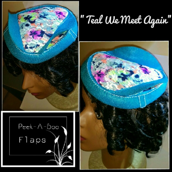 Handmade Pillbox Hat "Teal We Meet Again"