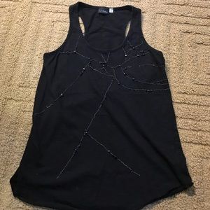 Black tank, barely worn, too small