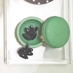 Black Stone Statement Earrings