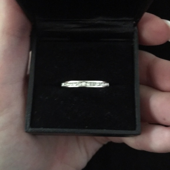 Sterling silver CZ eternity ring