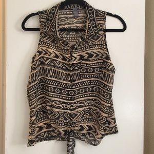 Like New Tribal Print Charlotte Russe Top S/SM