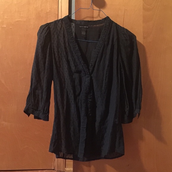 Lucky Brand sheer three quarter sleeve shirt