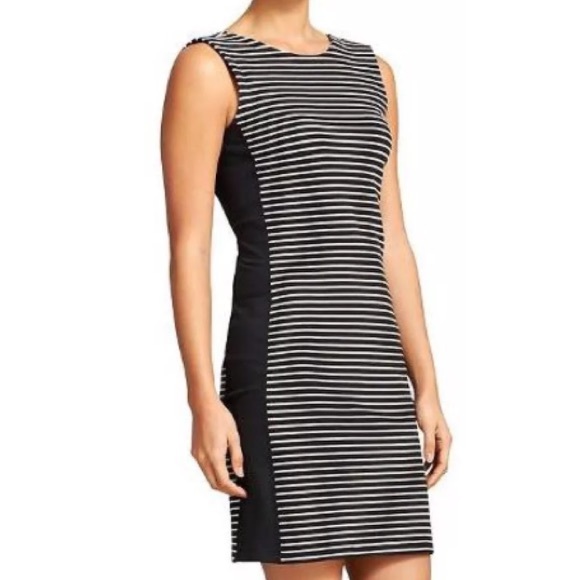 SALE Athleta Mala Black & White Stripe Tank Dress