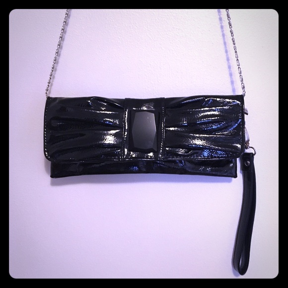 👛Clutch with Detachable Chain, Black