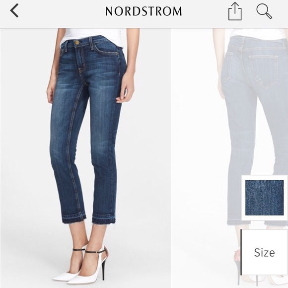 Current/Elliot jeans with 'let out hem'