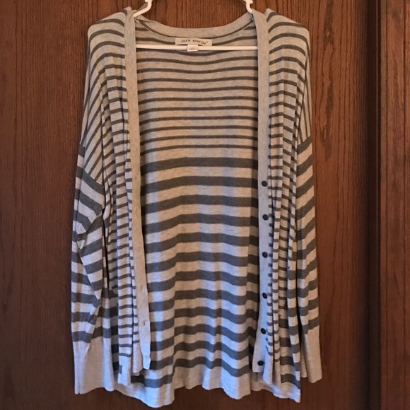 Grey striped cartigan