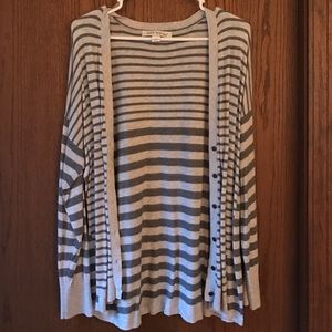 Grey striped cartigan