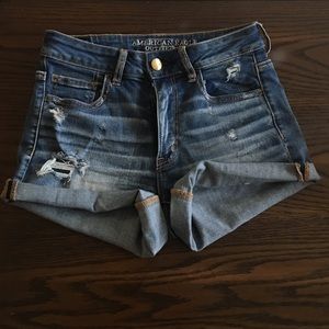 Distressed Jean shorts