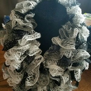 Handmade ruffled scarf