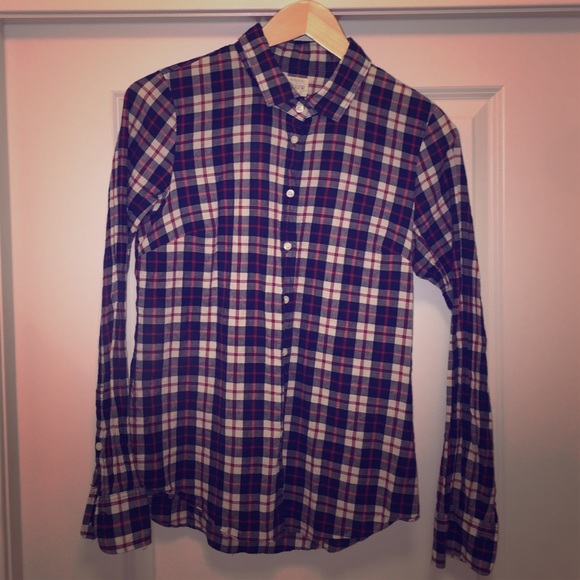J. Crew Plaid "The Perfect Shirt", Size XS