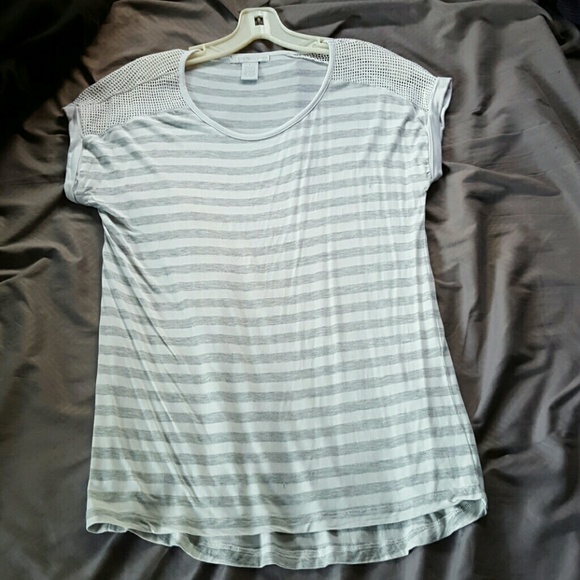 White Striped Tee