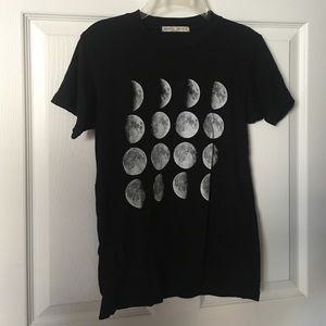 Brandy Melville black moon phases shirt