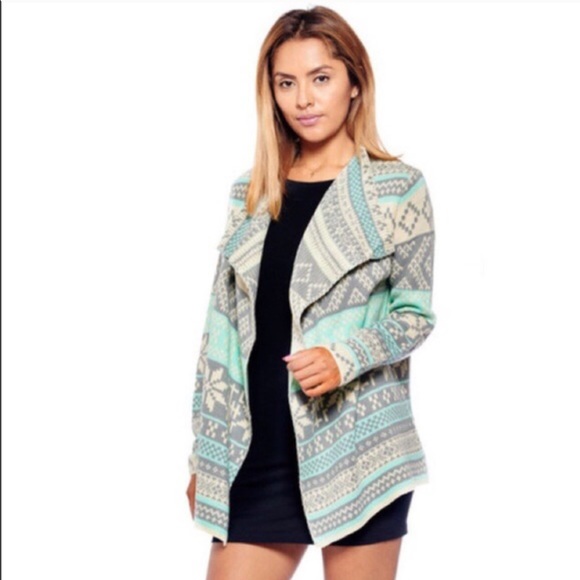 Aztec Print Cardigan - Picture 2 of 3