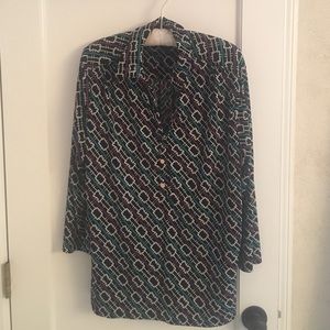 Dana Buchman multi-colored blouse