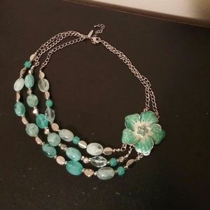 NY&Co Teal Statement Necklace