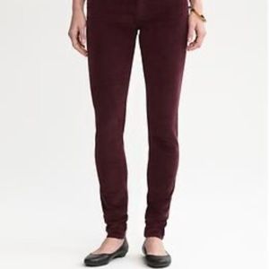 Banana Republic Skinny Maroon Cords size 27/4p