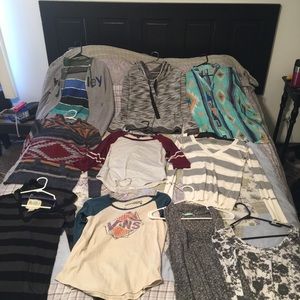10 different Juniors Tops. $50 for all Tops.