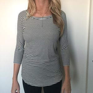 Striped American Eagle Long Sleeve Shirt