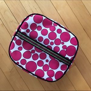 Polka dot cosmetics travel bag
