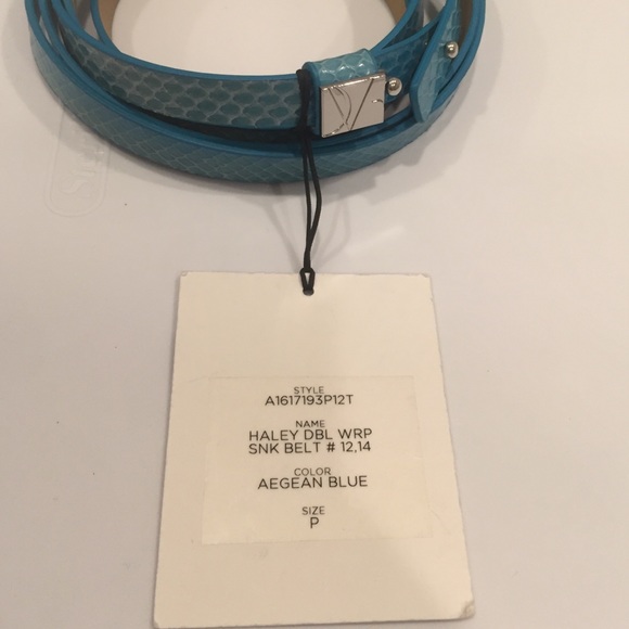 DVF Haley Double Wrap Snake Belt