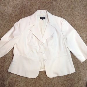 Talbots cream jacket, size 14W Petite