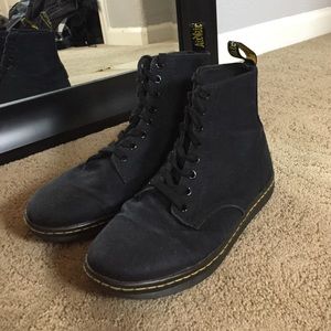 Black Canvas Mens Dr. Martens