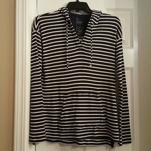 Navy and white striped Gap hoodie