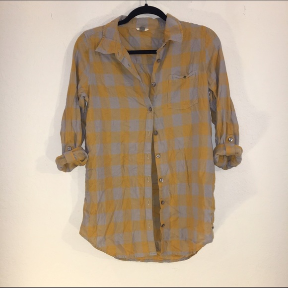Fossil tunic length plaid shirt