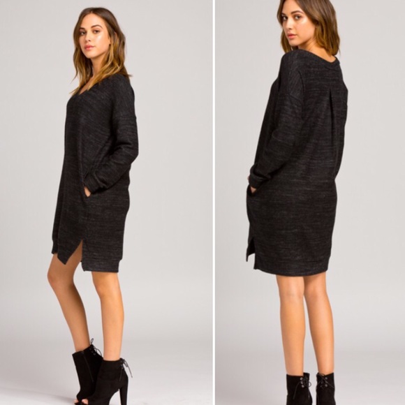 Last one! MEDIUM Charcoal super soft tunic/dress! - Picture 2 of 3