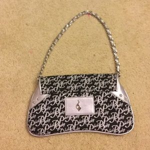 Silver and black baby phat bag