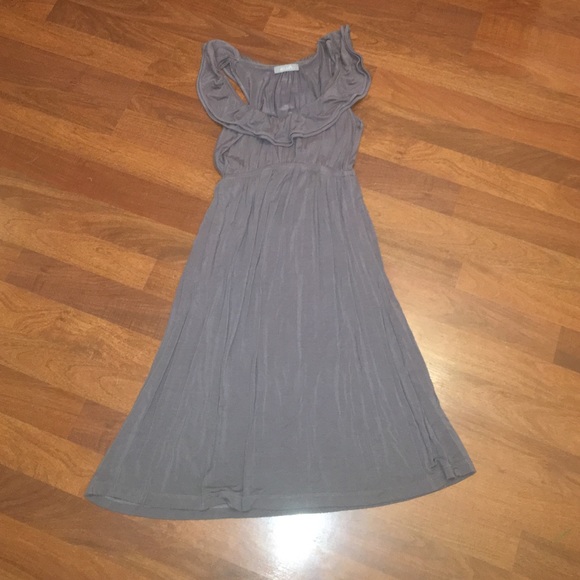 Gray cotton Ruffle Dress - Size S