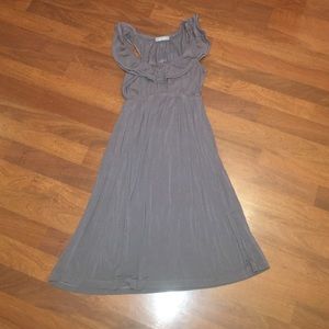 Gray cotton Ruffle Dress - Size S