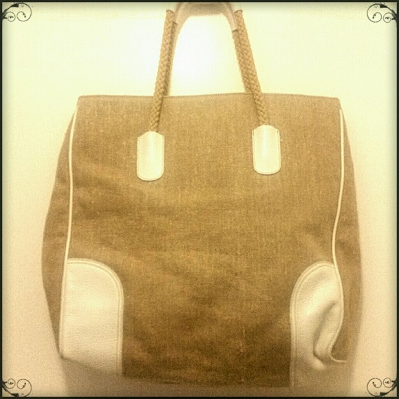 Paolo by P. D.L canvas tote with leather accents