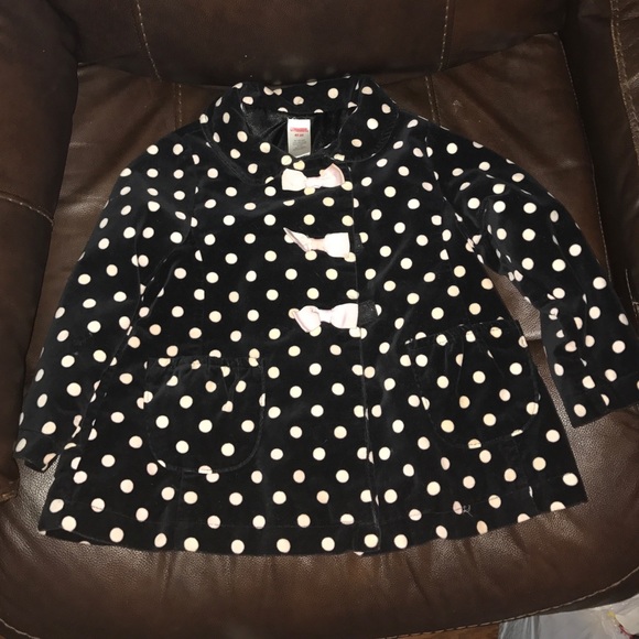 Girls Polka Dot Pea Coat