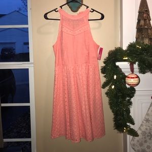 Salmon pink dress