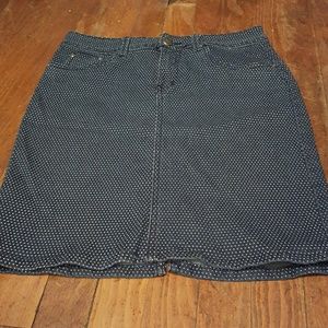 Earl Jean blue with white dots jean skirt