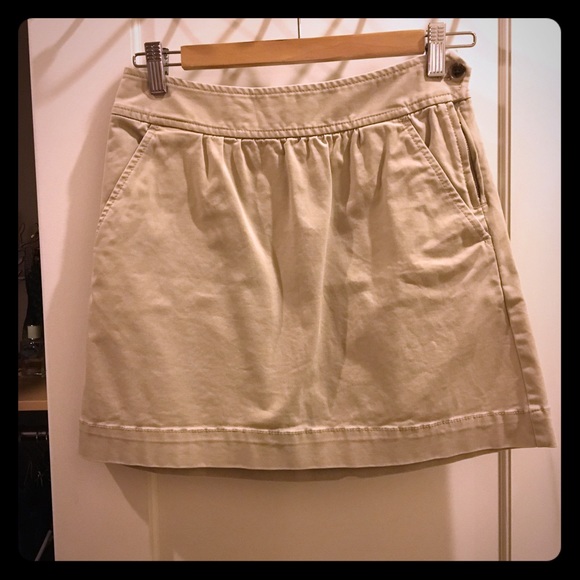 J. Crew khaki mini skirt with pockets 00
